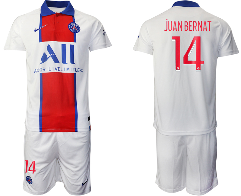Men 2020-2021 club Paris St German away #14 white Soccer Jerseys